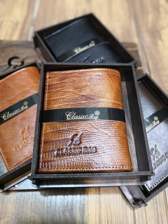 خرید کیف پول چرم مردانه سه لت جیبی کوچک برند ck