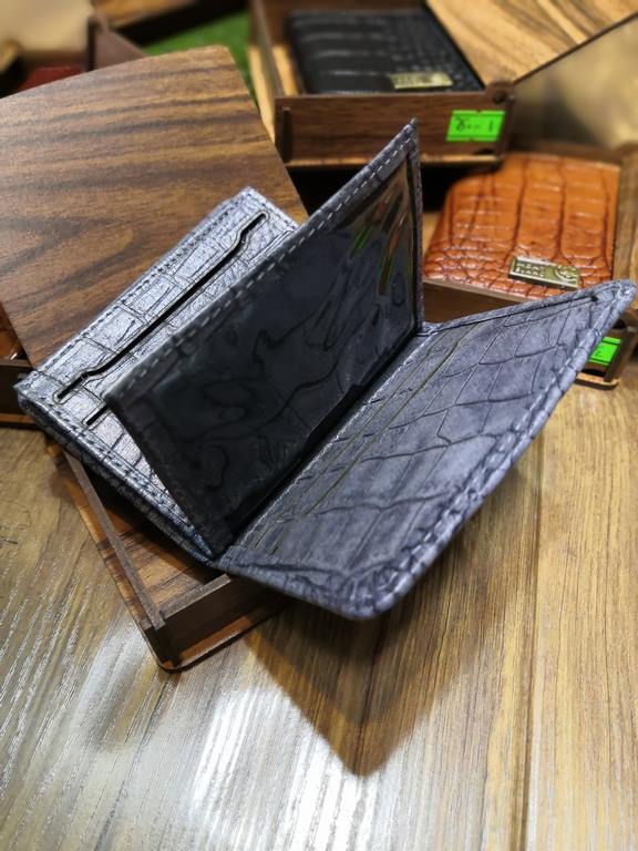 خرید جاکارتی چرم گاوی طبیعی کرو ساده رنگی مونت بلانک جعبه چوبی