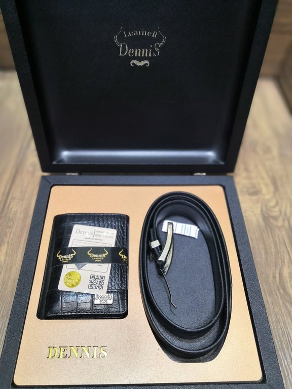 خرید ست کیف پول جیبی مردانه دو تیکه چرم گاوری طبیعی کرو دنیس