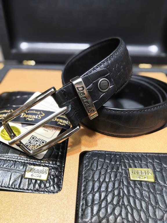 خرید ست کیف پول چرم گاوی طبیعی کرو  3تیکه نیم کتی دنیس