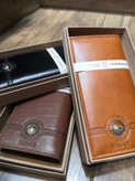 خرید کیف پول چرم گاوی طبیعی کتی مردانه مارک فلزی اعلا ورساچه