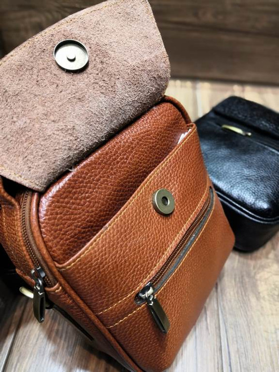 خرید کیف دوشی چرم گاوی طبیعی متوسط