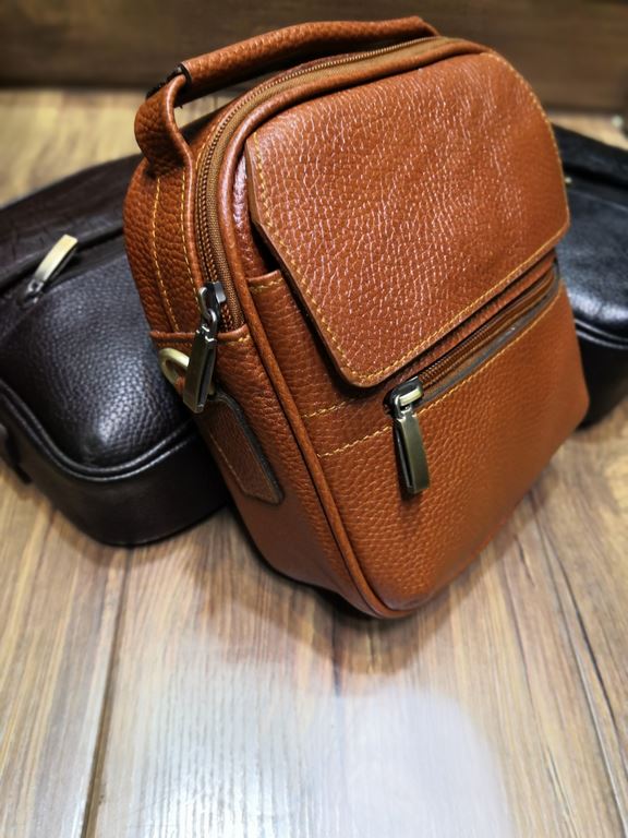خرید کیف دوشی چرم گاوی طبیعی متوسط