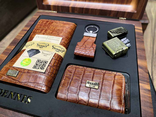 خرید ست چرم کیف پول مردانه 4تیکه هدیه دنیس