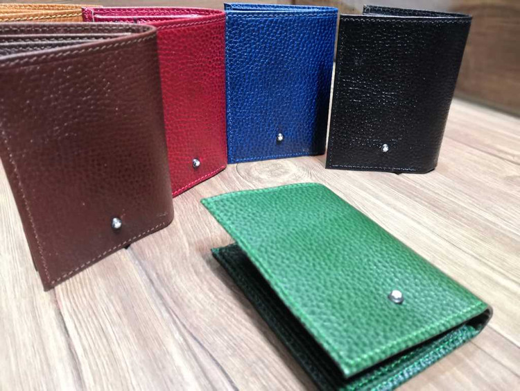 خرید کیف جاکارتی چرم گاوی طبیعی رنگی جا دلاری مونت