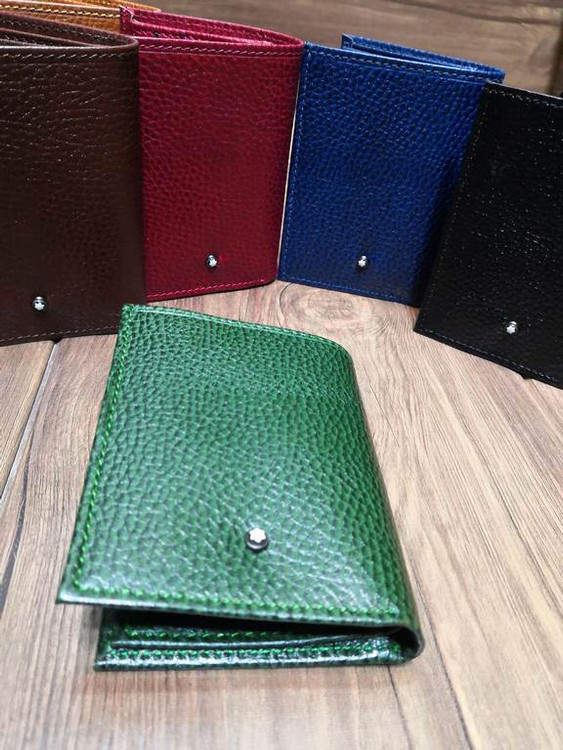 خرید کیف جاکارتی چرم گاوی طبیعی رنگی جا دلاری مونت