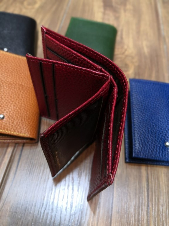 خرید کیف جاکارتی چرم گاوی طبیعی رنگی جا دلاری مونت