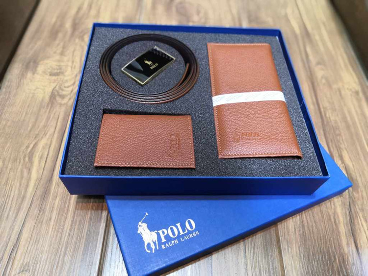 خرید ست کیف پول چرم مصنوعی 3تیکه کتی برند polo