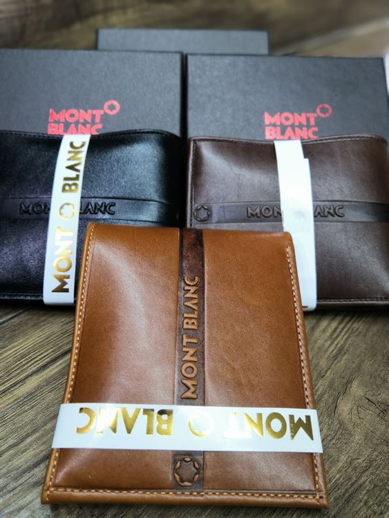 خرید کیف پول جیبی مردانه چرم گاوی طبیعی نواری برند مونت