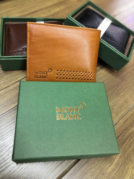 خرید کیف پول جیبی چرم گاوی طبیعی طرح دار برند مونت