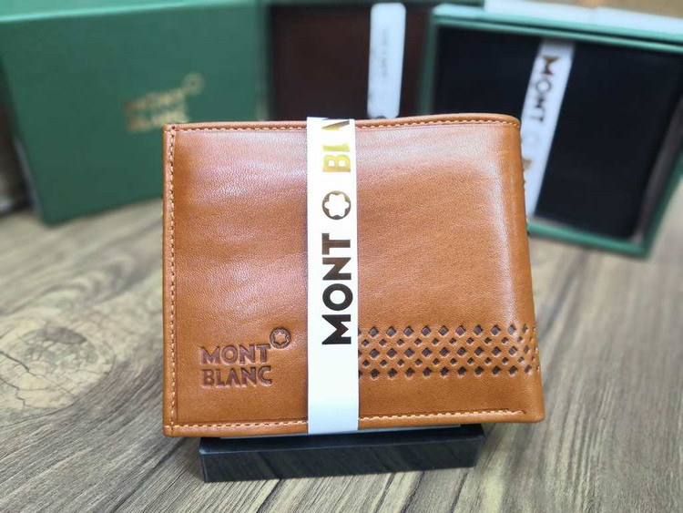 خرید کیف پول جیبی چرم گاوی طبیعی طرح دار برند مونت