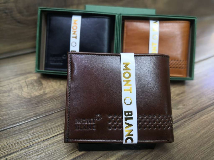 خرید کیف پول جیبی چرم گاوی طبیعی طرح دار برند مونت