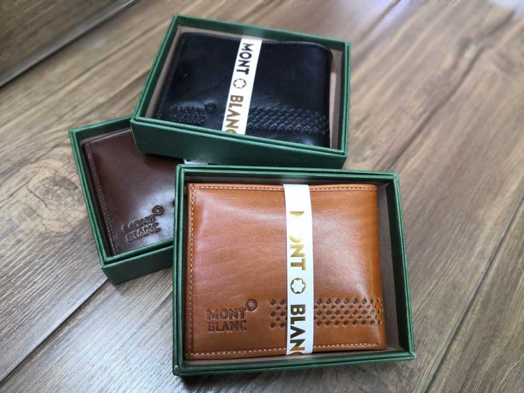 خرید کیف پول جیبی چرم گاوی طبیعی طرح دار برند مونت