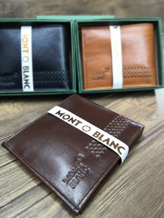 خرید کیف پول جیبی چرم گاوی طبیعی طرح دار برند مونت