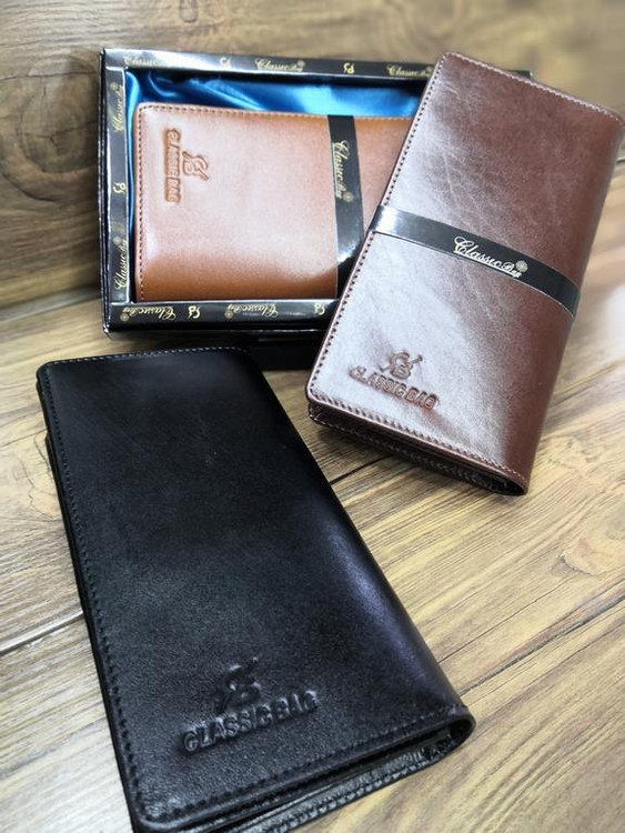 خرید کیف پول کتی مردانه چرم گاوی طبیعی جاموبایل دار برند cb