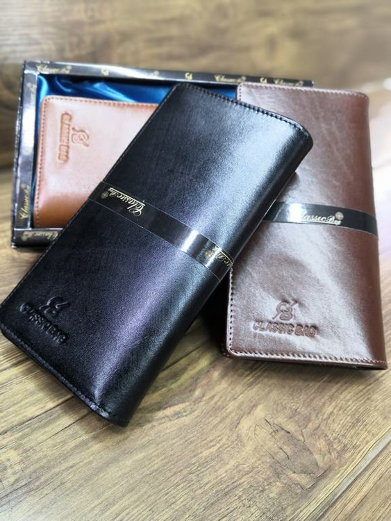 خرید کیف پول کتی مردانه چرم گاوی طبیعی جاموبایل دار برند cb