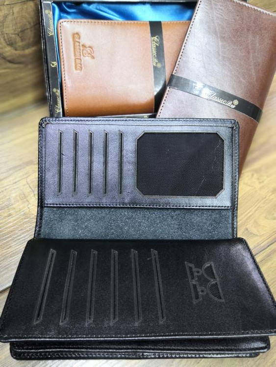 خرید کیف پول کتی مردانه چرم گاوی طبیعی جاموبایل دار برند cb