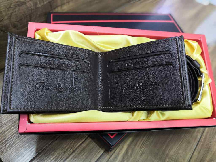 خرید ست هدیه کیف پول چرم مصنوعی دو تیکه گوچی