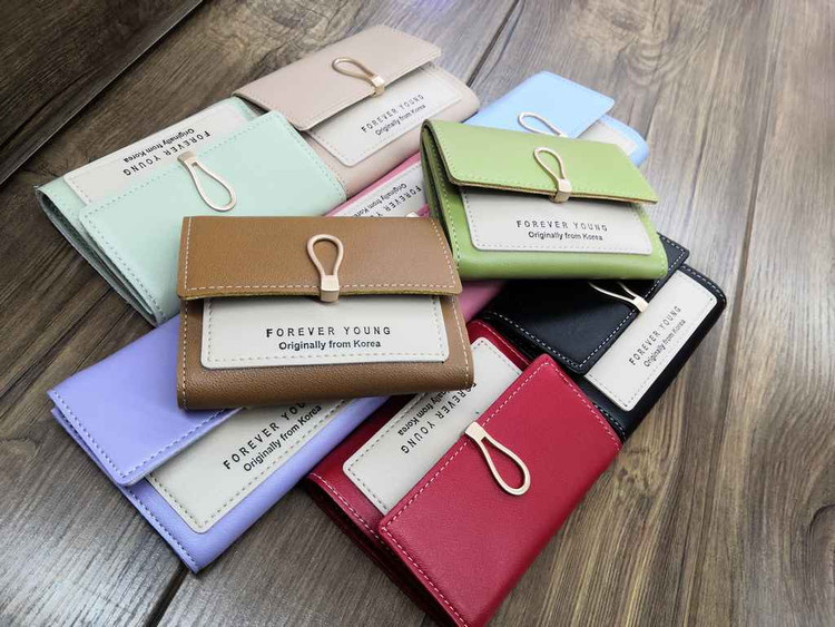 خریدکیف پول و جاکارتی دخترانه فانتزی رنگی کد104