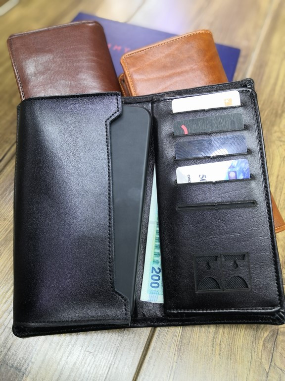 خرید کیف پول چرم مردانه مدل کتی گاوی طبیعی اصل برند تامی